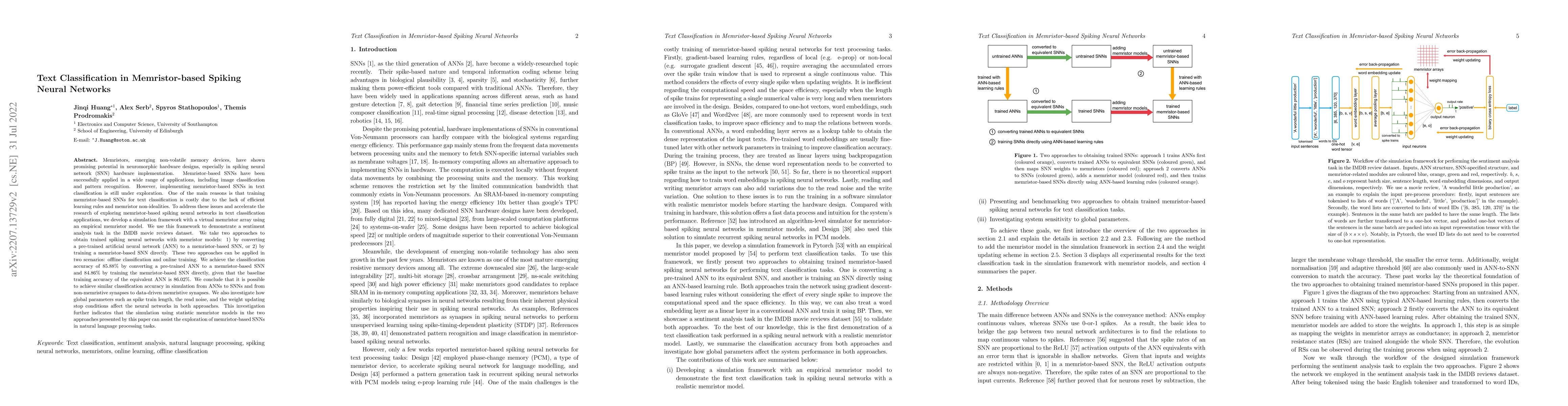 Thumbnail for Text Classification in Memristor-based Spiking Neural Networks