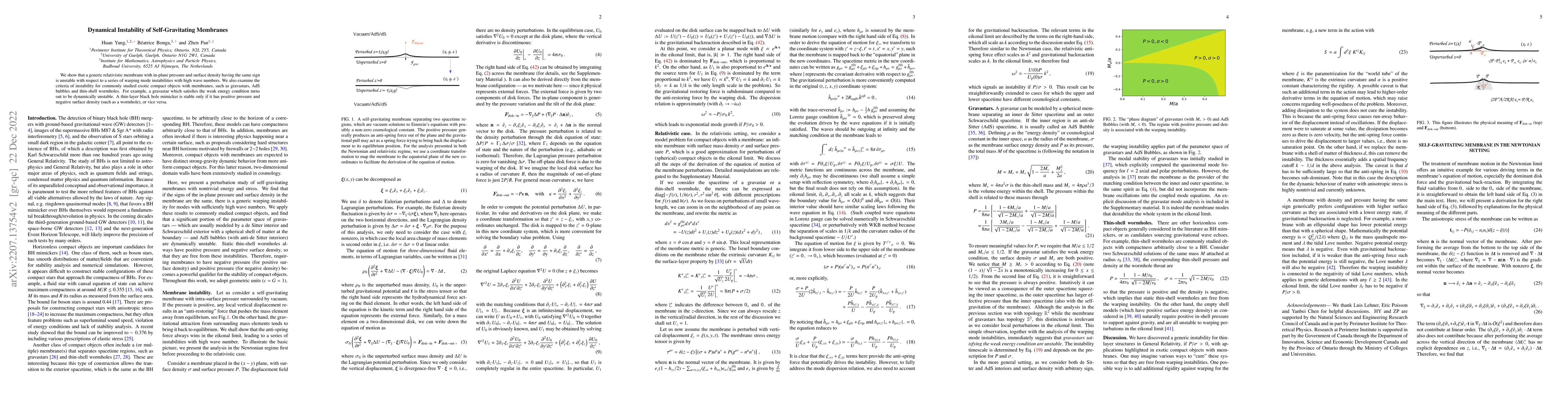 Thumbnail for Dynamical Instability of Self-Gravitating Membranes