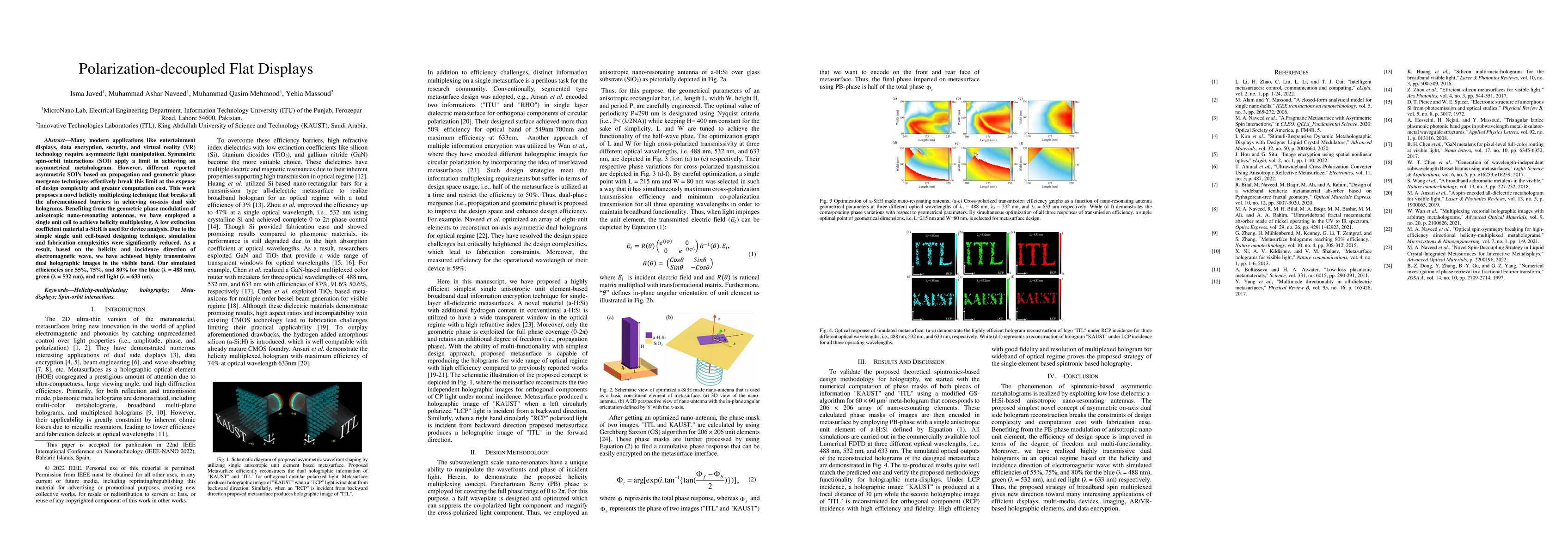 Thumbnail for Polarization-decoupled Flat Displays