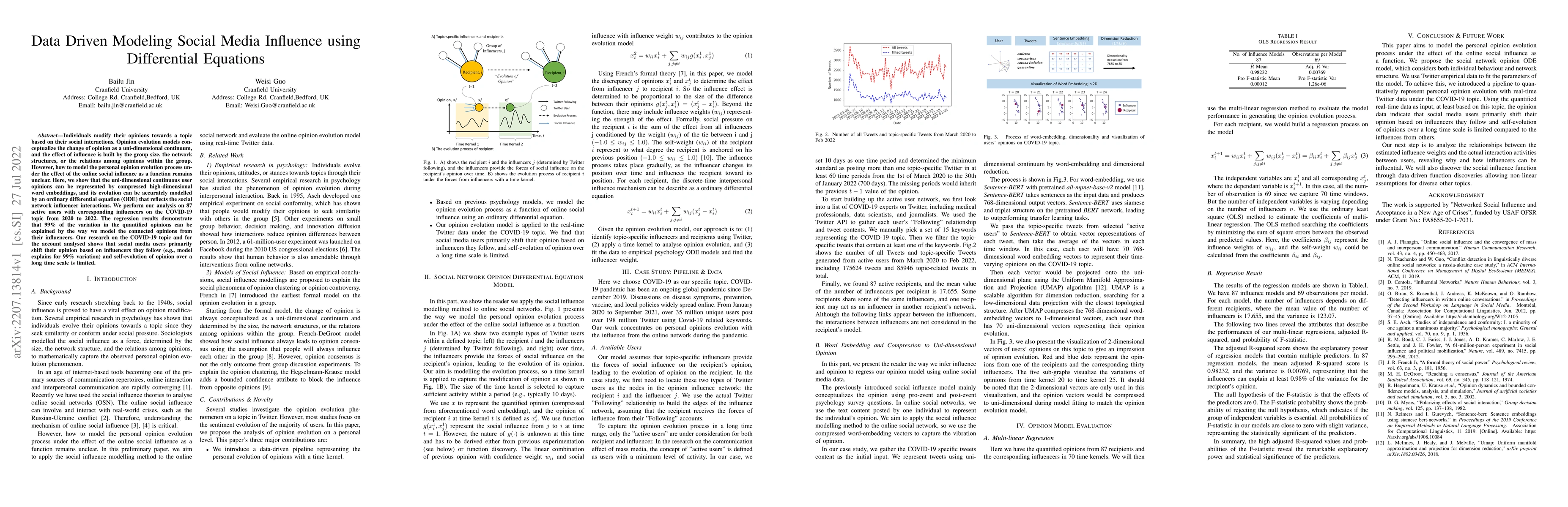 Thumbnail for Data Driven Modeling Social Media Influence using Differential Equations
