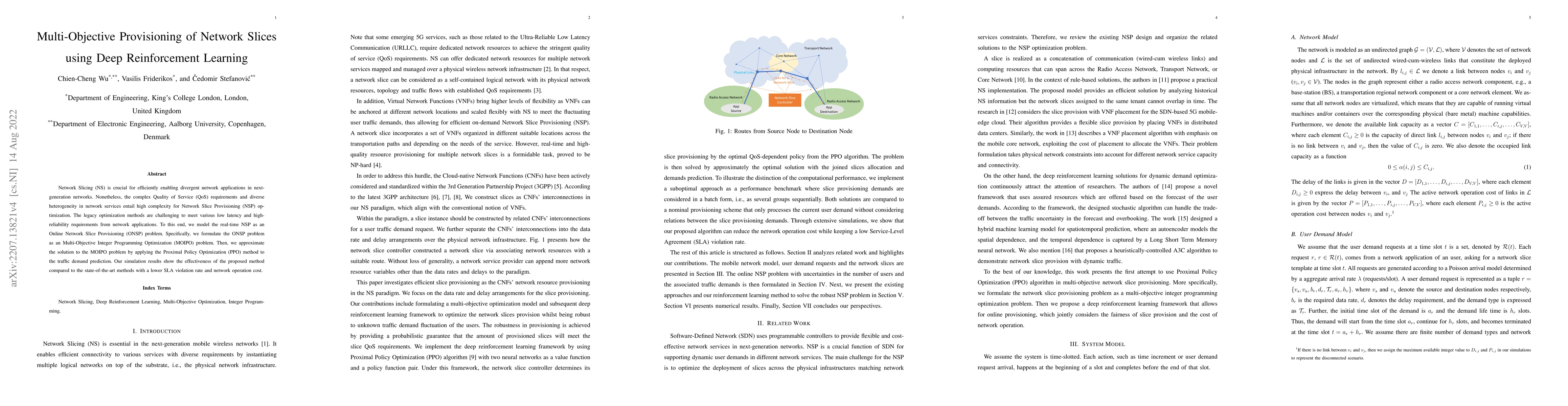 Thumbnail for Multi-Objective Provisioning of Network Slices using Deep Reinforcement
  Learning