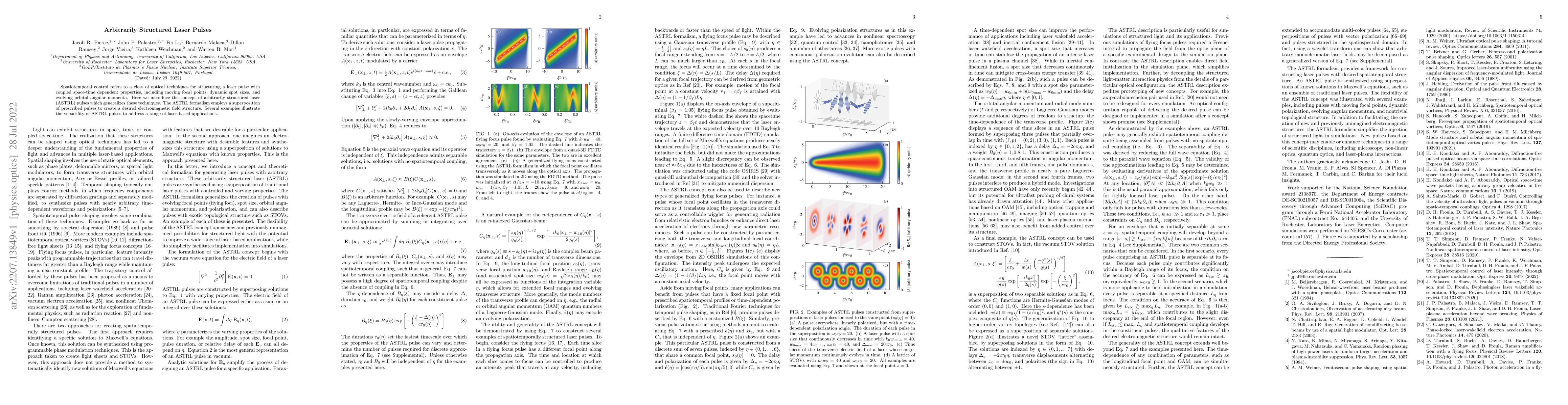 Thumbnail for Arbitrarily Structured Laser Pulses