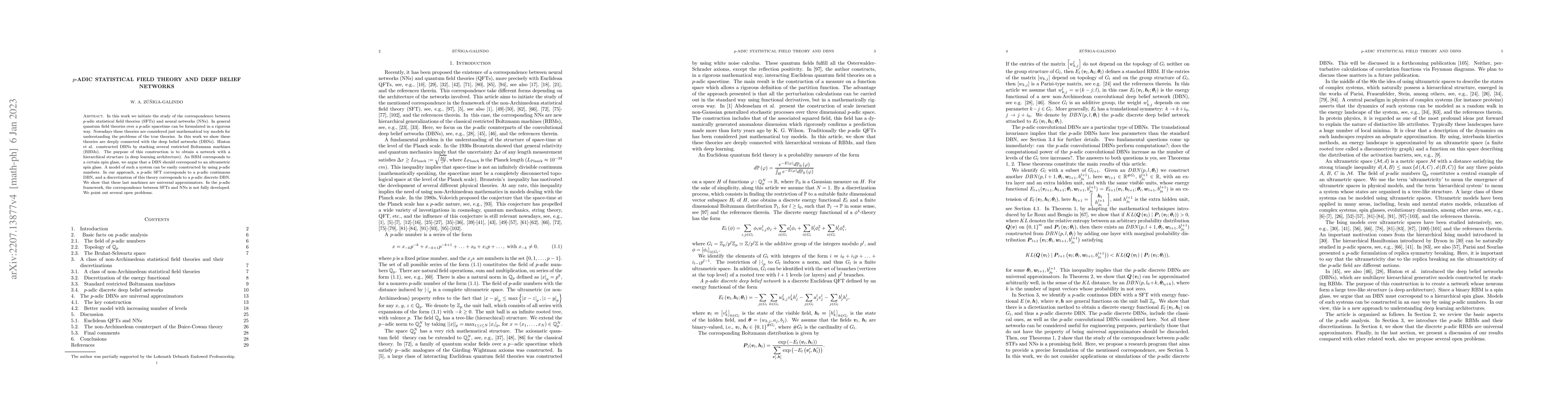 Thumbnail for p-Adic Statistical Field Theory and Deep Belief Networks