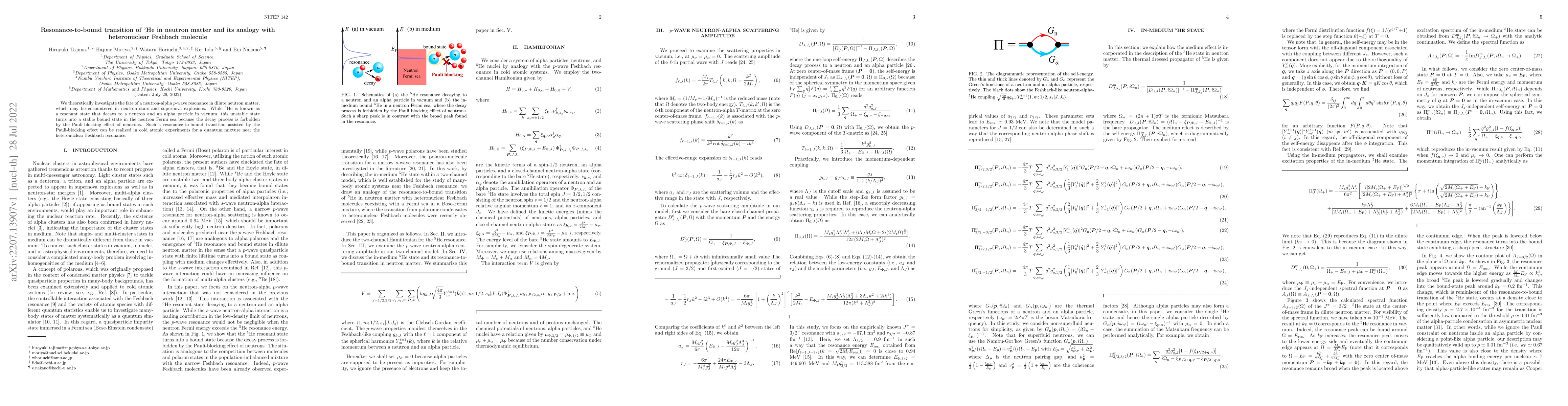 Thumbnail for Resonance-to-bound transition of $^5$He in neutron matter and its
  analogy with heteronuclear Feshbach molecule