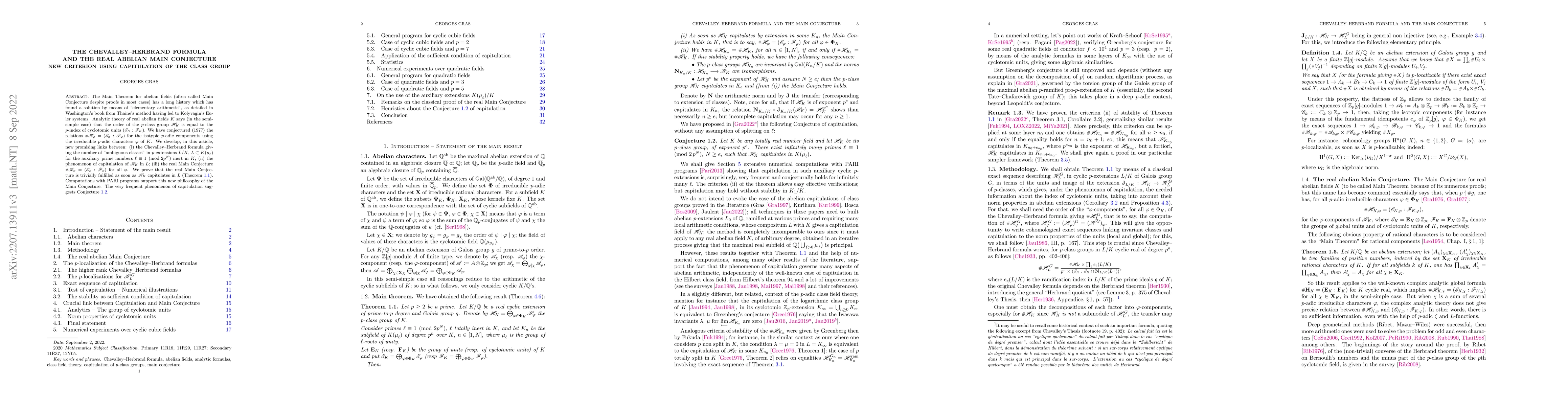 Thumbnail for The Chevalley-Herbrand formula and the real abelian Main Conjecture