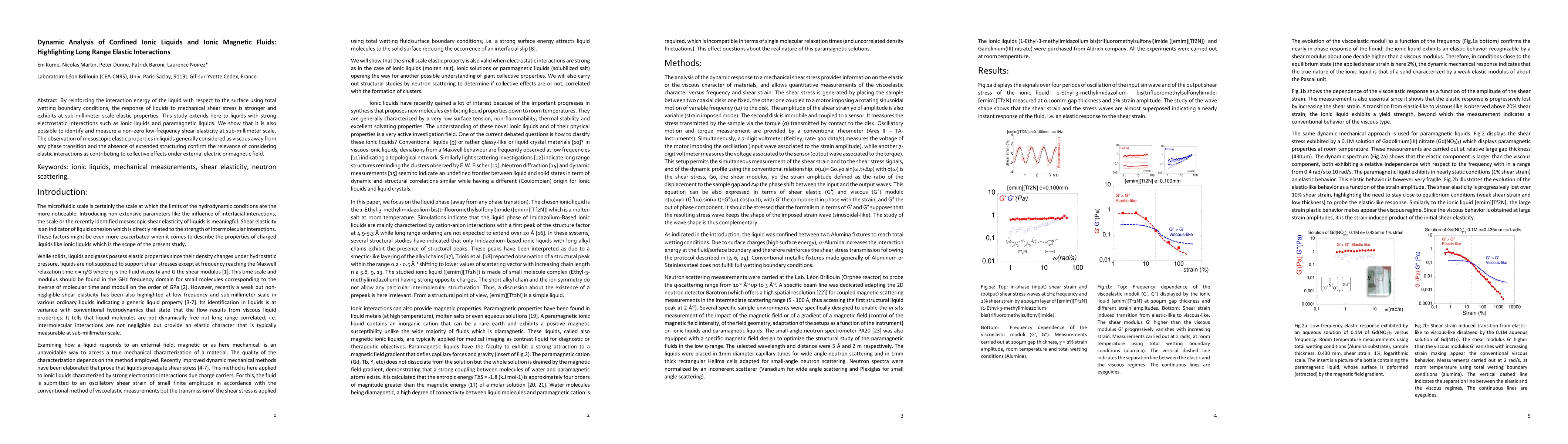 Thumbnail for Dynamic Analysis of Confined Ionic Liquids and Ionic Magnetic Fluids:
  Highlighting Long Range Elastic Interactions