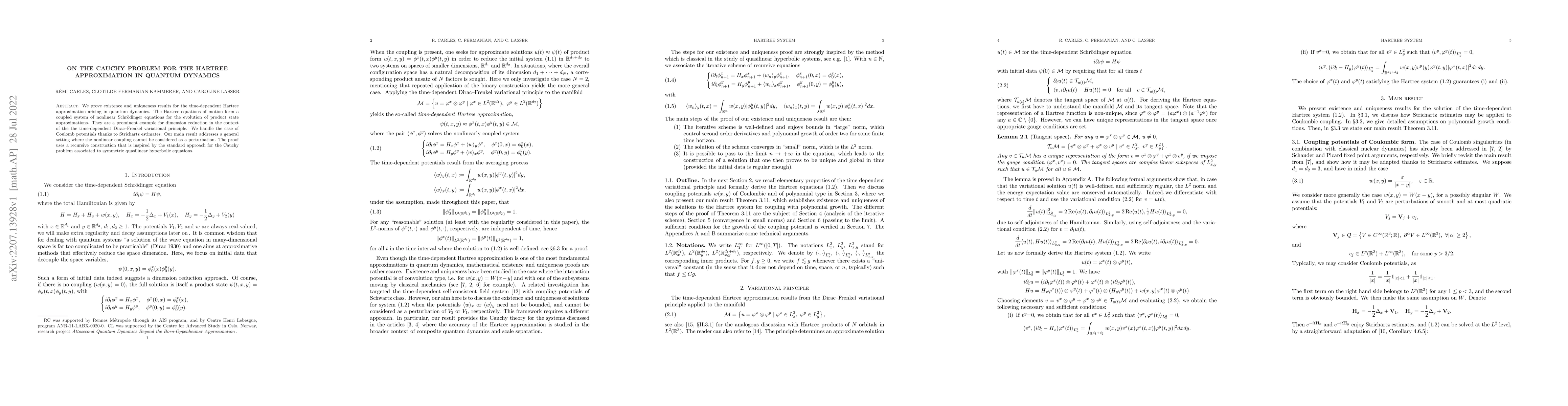 Thumbnail for On the Cauchy problem for the Hartree approximation in quantum dynamics