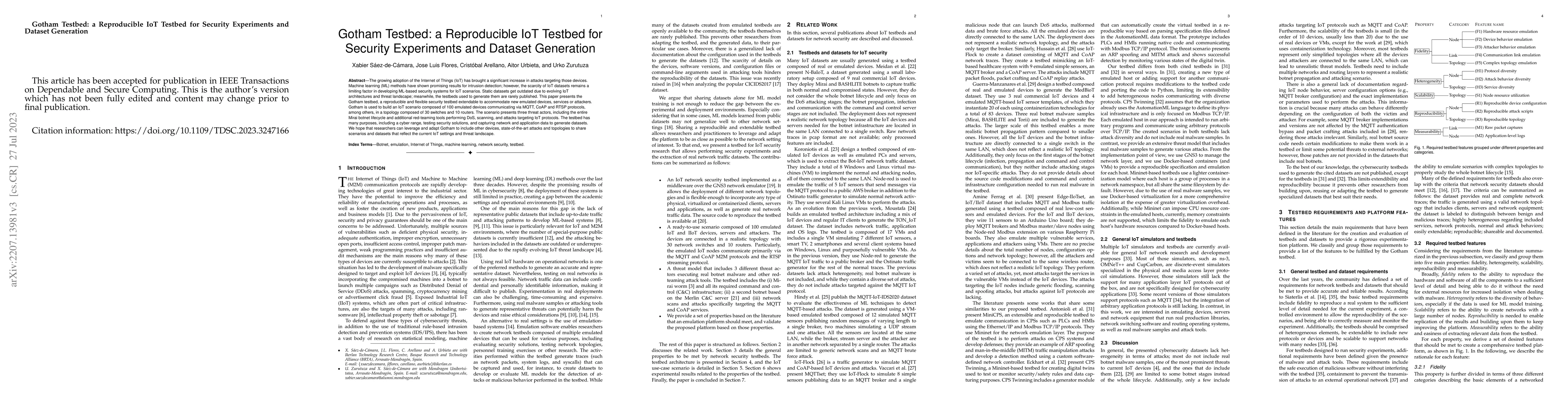 Thumbnail for Gotham Testbed: a Reproducible IoT Testbed for Security Experiments and
  Dataset Generation