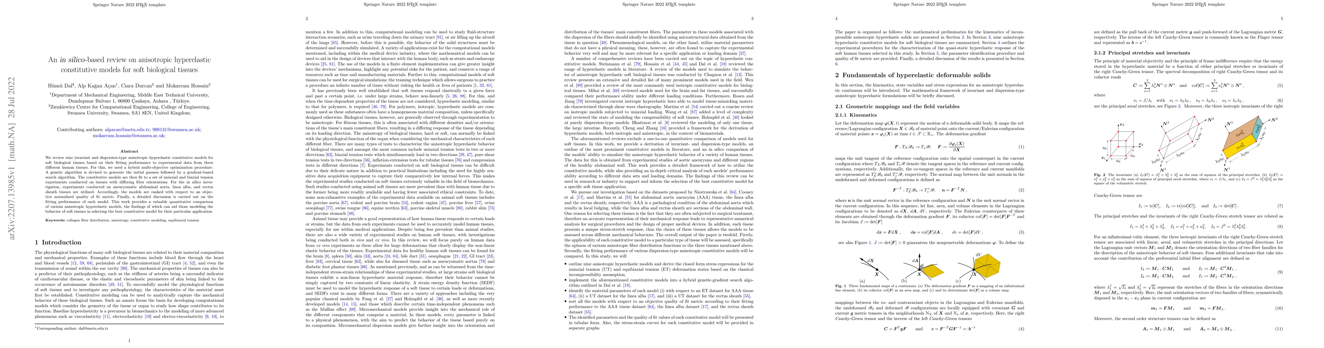 Thumbnail for An in silico-based review on anisotropic hyperelastic constitutive
  models for soft biological tissues