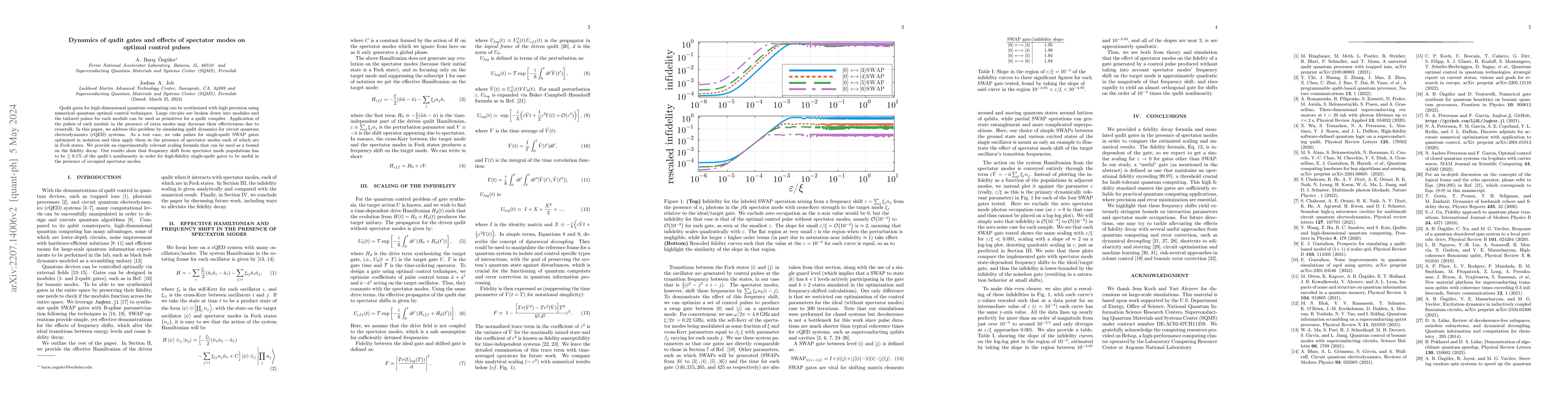 Thumbnail for Dynamics of qudit gates and effects of spectator modes on optimal
  control pulses