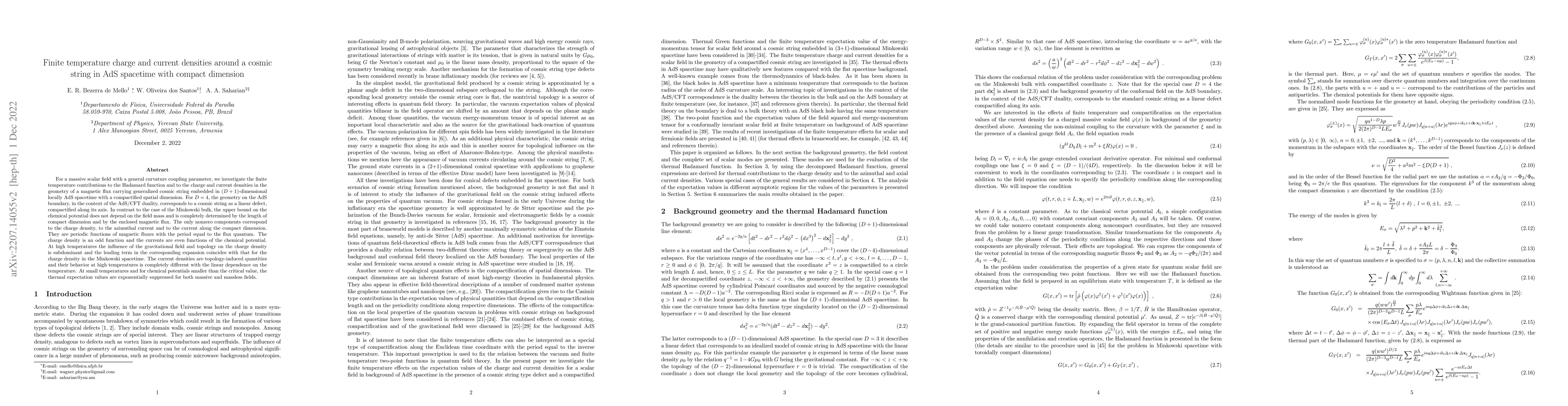 Thumbnail for Finite temperature charge and current densities around a cosmic string
  in AdS spacetime with compact dimension