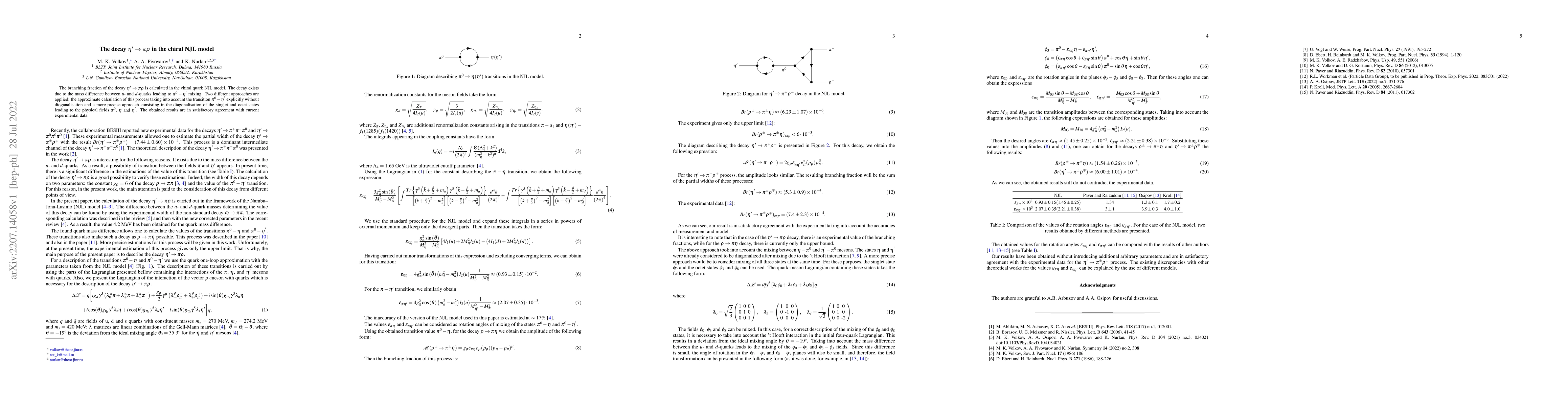 Thumbnail for The decay $\eta' \to \pi\rho$ in the chiral NJL model