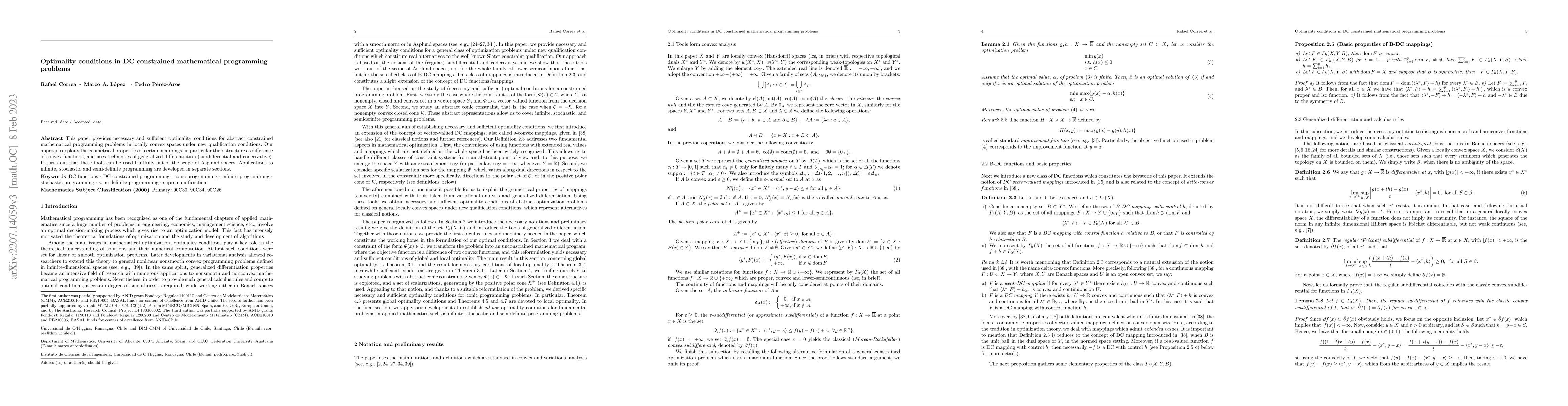 Thumbnail for Optimality conditions in DC constrained mathematical programming
  problems