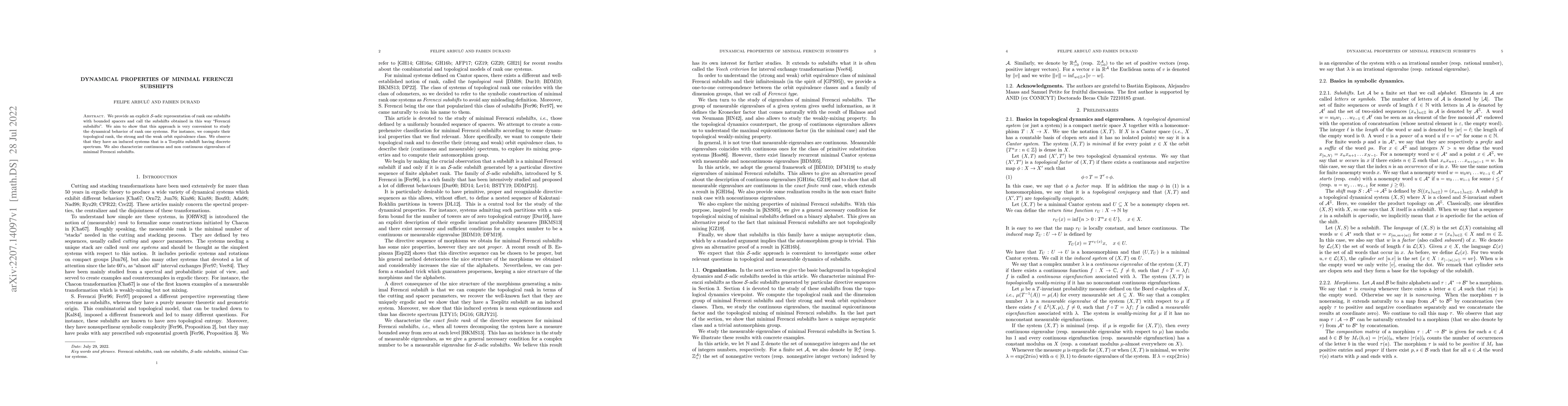 Thumbnail for Dynamical properties of minimal Ferenczi subshifts