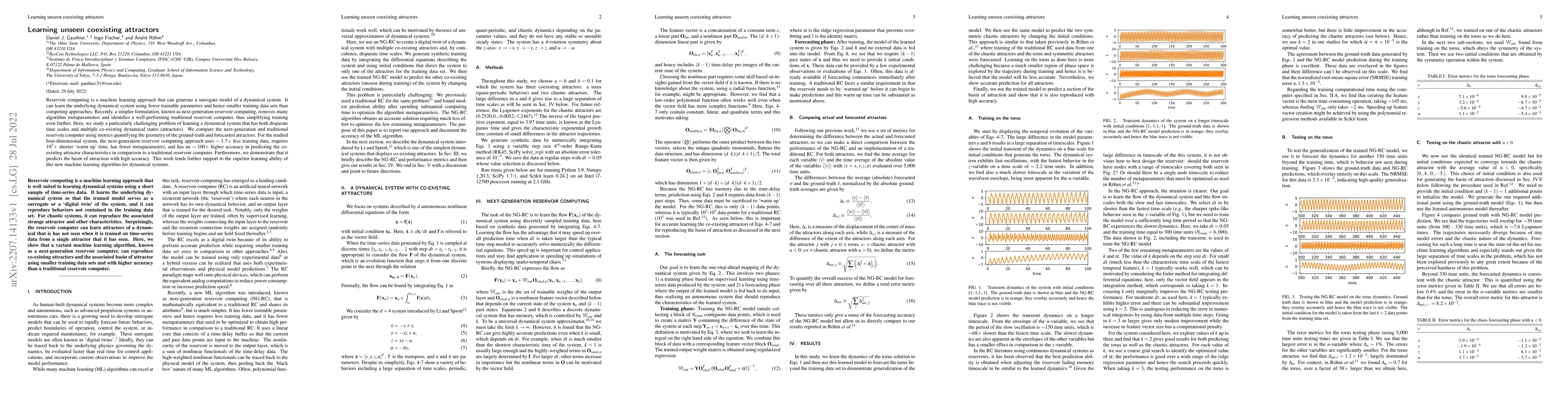 Thumbnail for Learning unseen coexisting attractors
