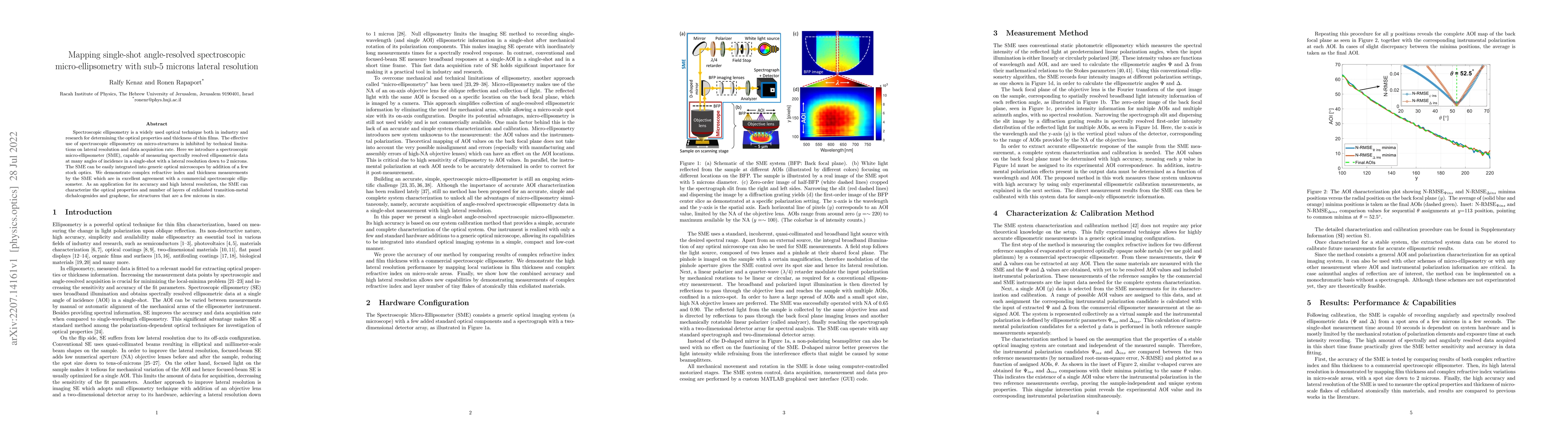 Thumbnail for Mapping single-shot angle-resolved spectroscopic micro-ellipsometry with
  sub-5 microns lateral resolution