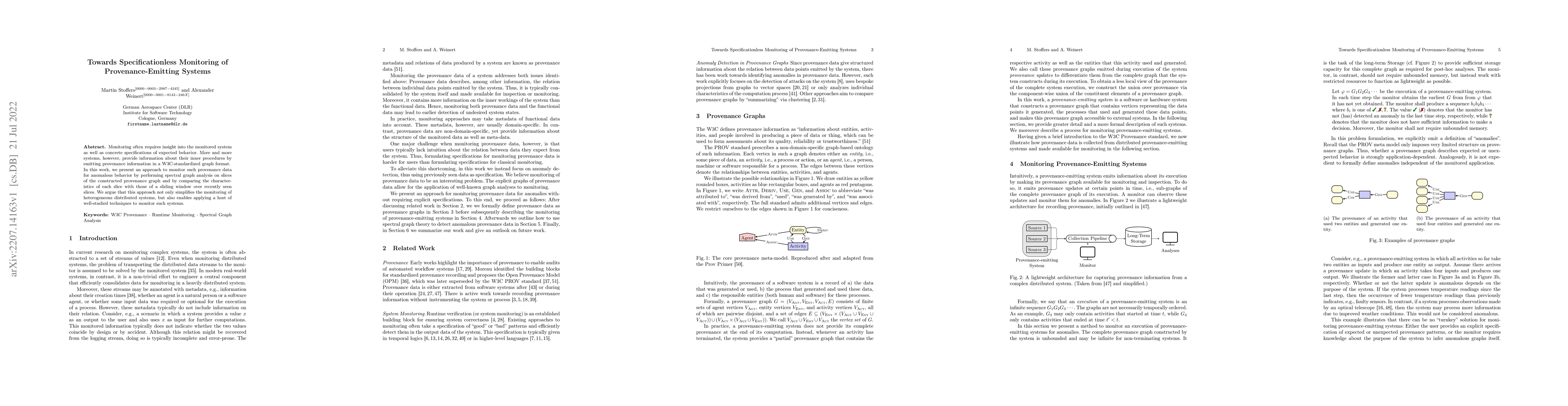 Thumbnail for Towards Specificationless Monitoring of Provenance-Emitting Systems