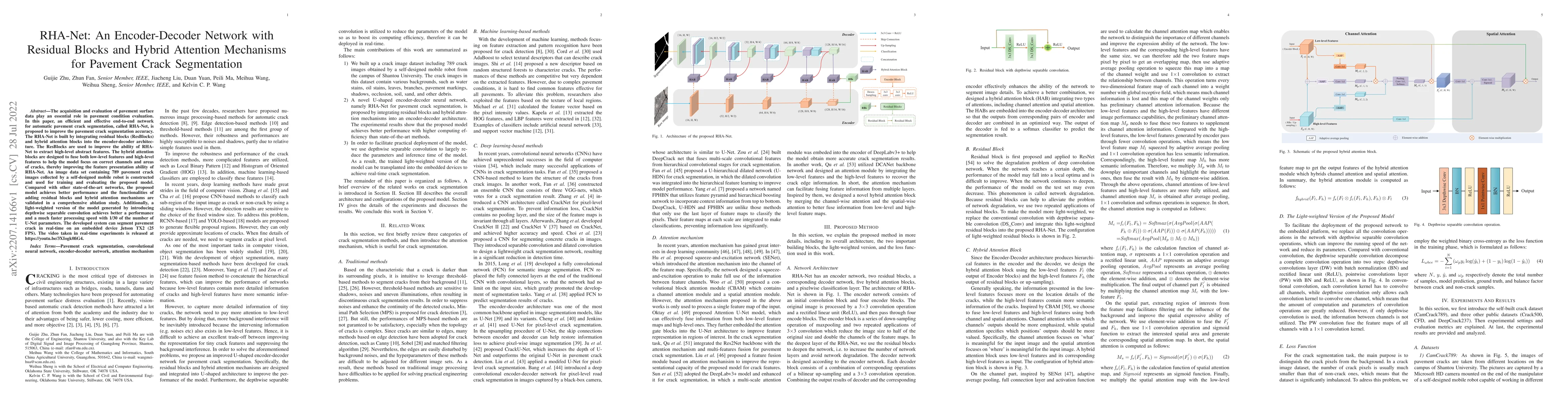 Thumbnail for RHA-Net: An Encoder-Decoder Network with Residual Blocks and Hybrid
  Attention Mechanisms for Pavement Crack Segmentation