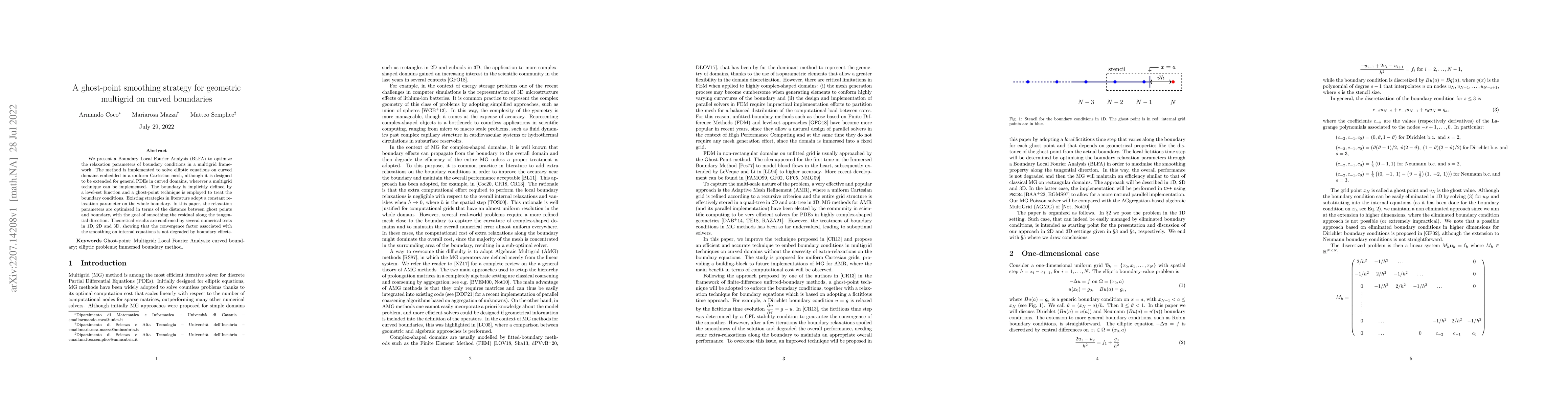 Thumbnail for A ghost-point smoothing strategy for geometric multigrid on curved
  boundaries