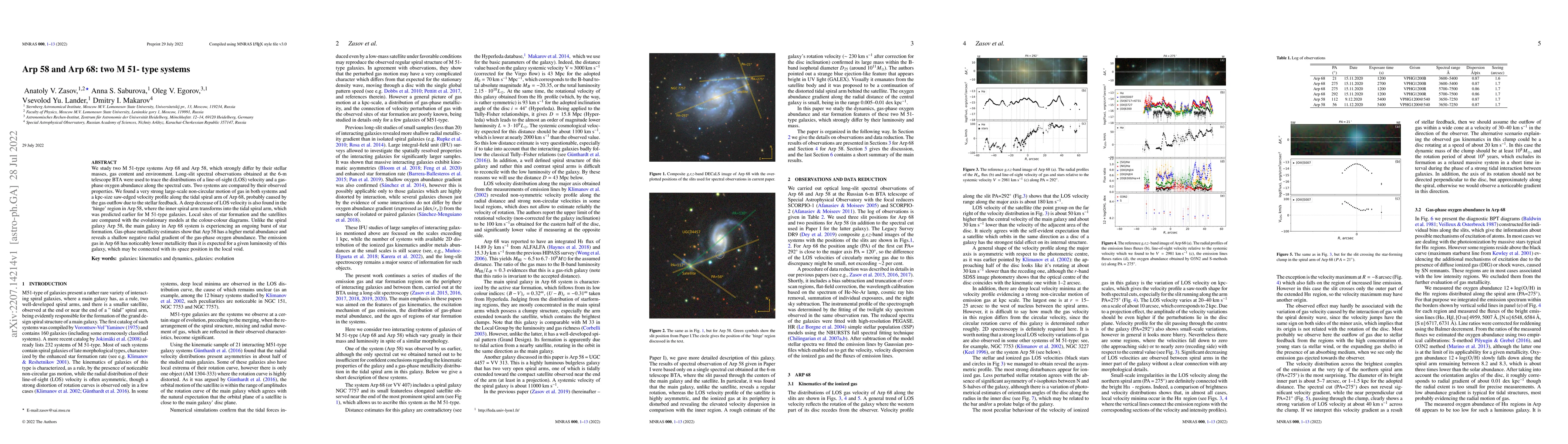 Thumbnail for Arp 58 and Arp 68: two M 51- type systems