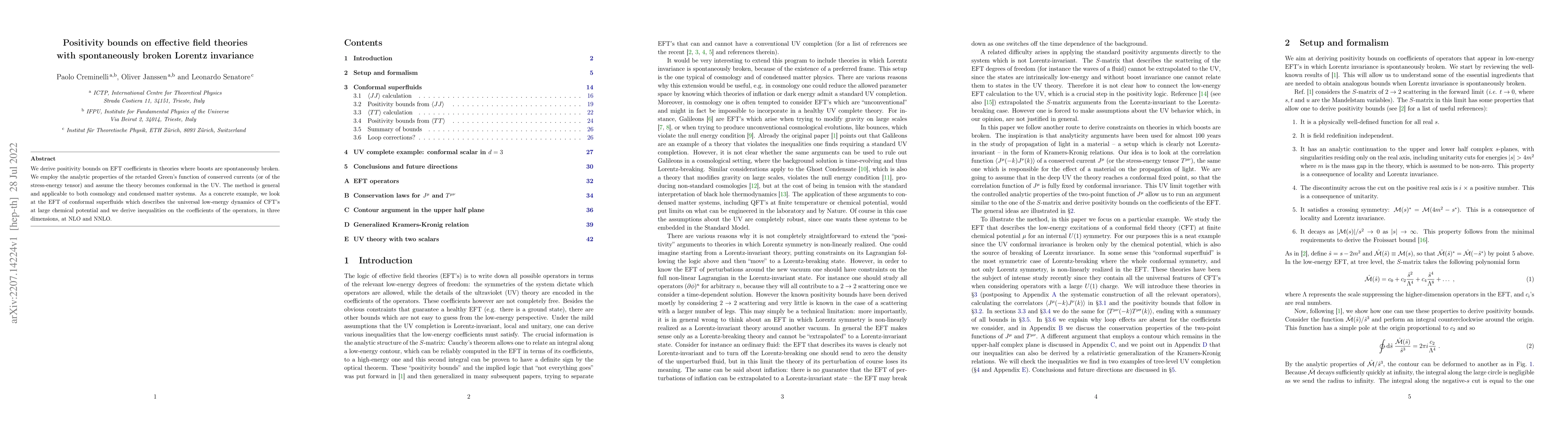 Thumbnail for Positivity bounds on effective field theories with spontaneously broken
  Lorentz invariance