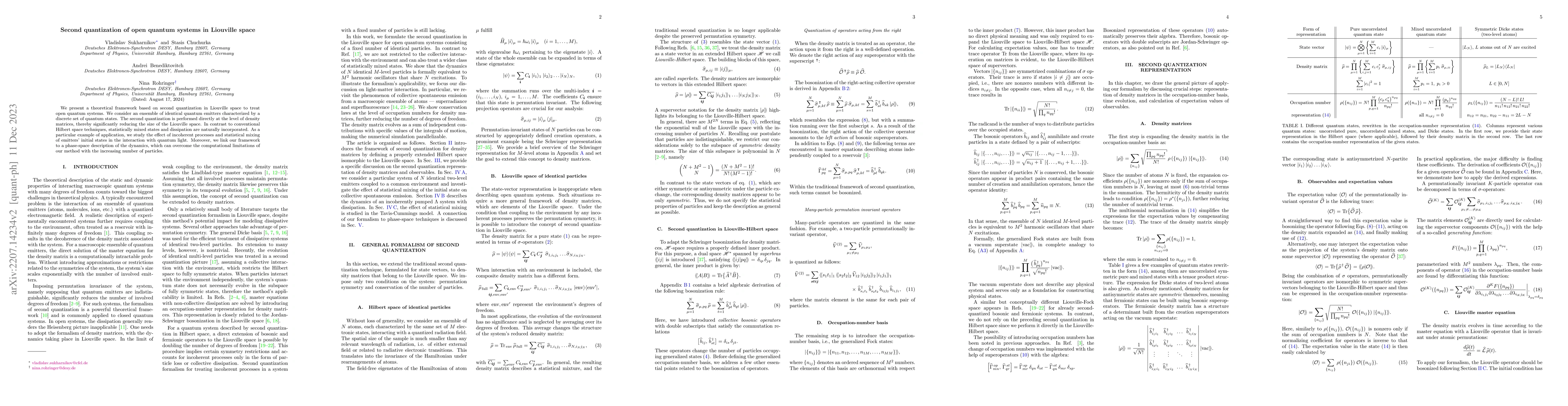 Thumbnail for Second quantization of open quantum systems in Liouville space