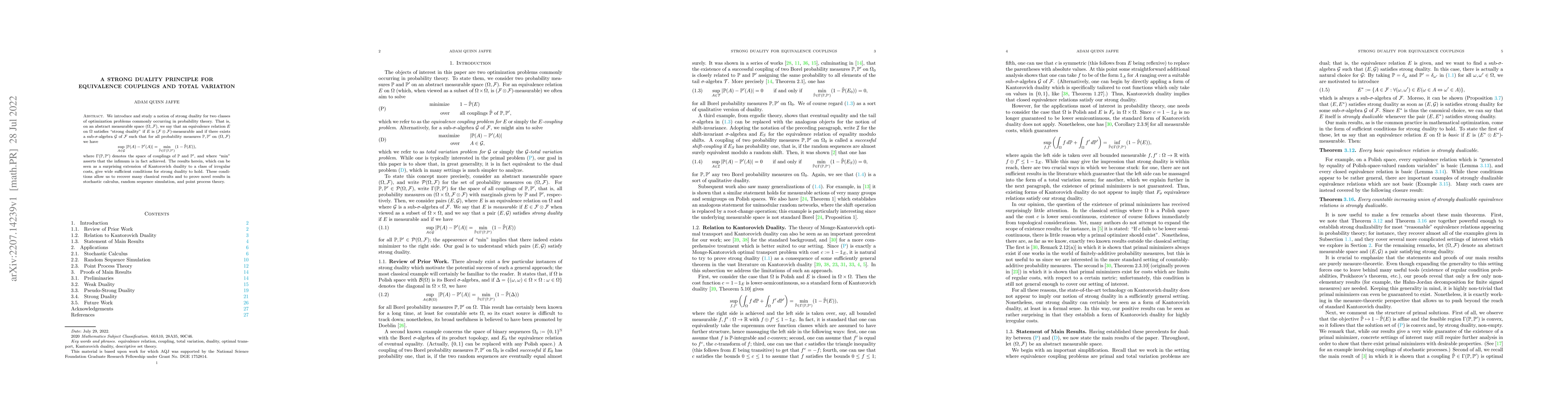 Thumbnail for A Strong Duality Principle for Equivalence Couplings and Total Variation
