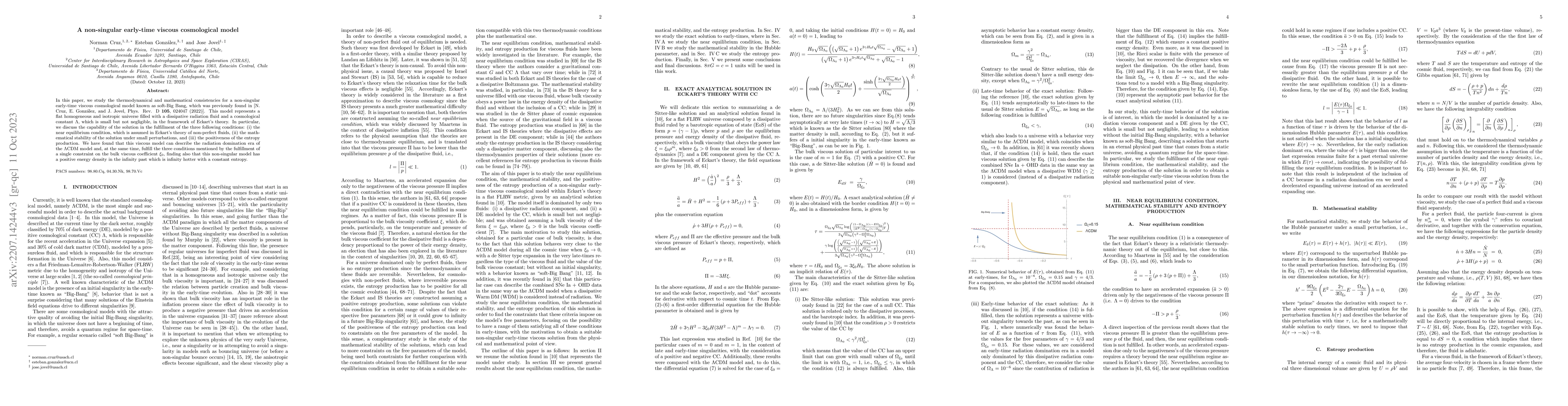 Thumbnail for A non-singular early-time viscous cosmological model