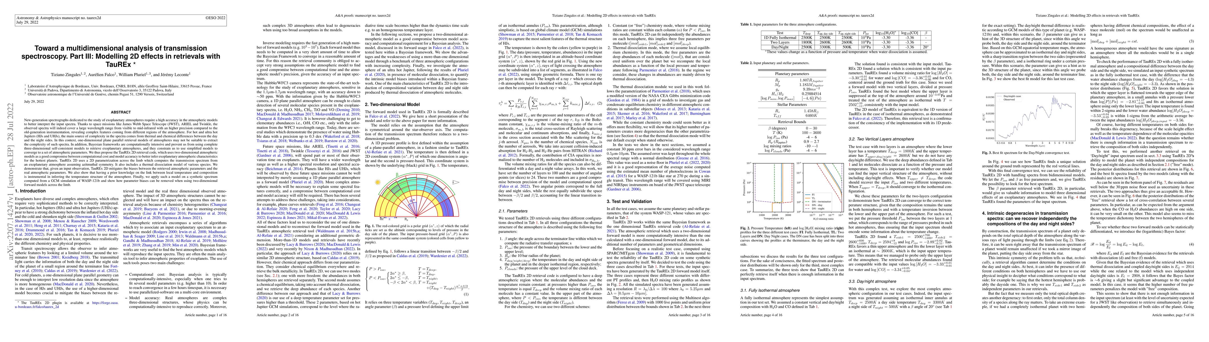Thumbnail for Toward a multidimensional analysis of transmission spectroscopy. Part
  III: Modelling 2D effects in retrievals with TauREx