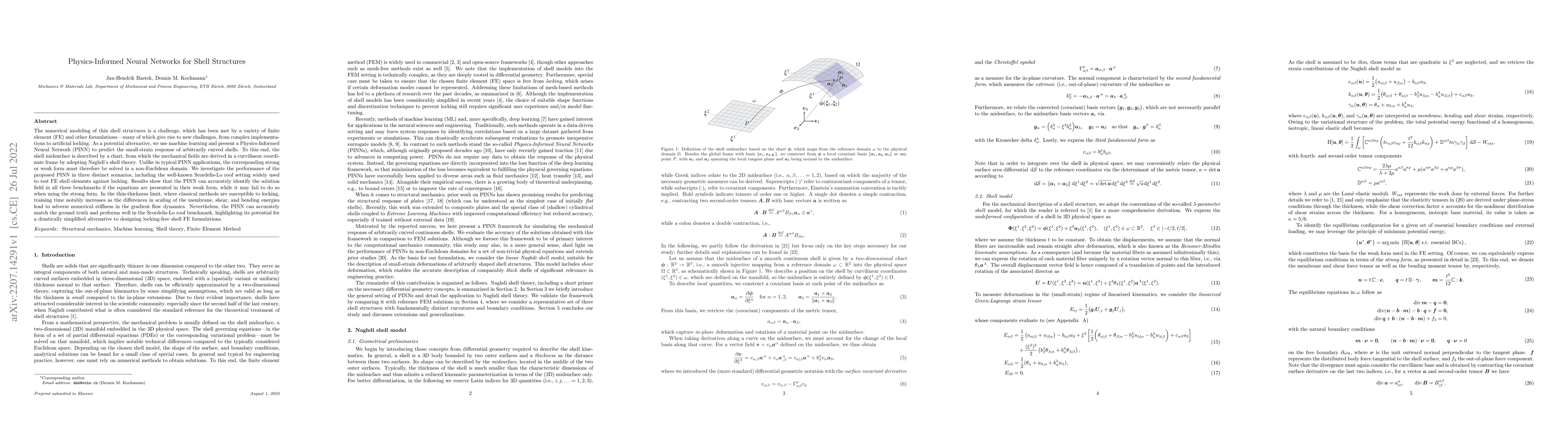 Thumbnail for Physics-Informed Neural Networks for Shell Structures