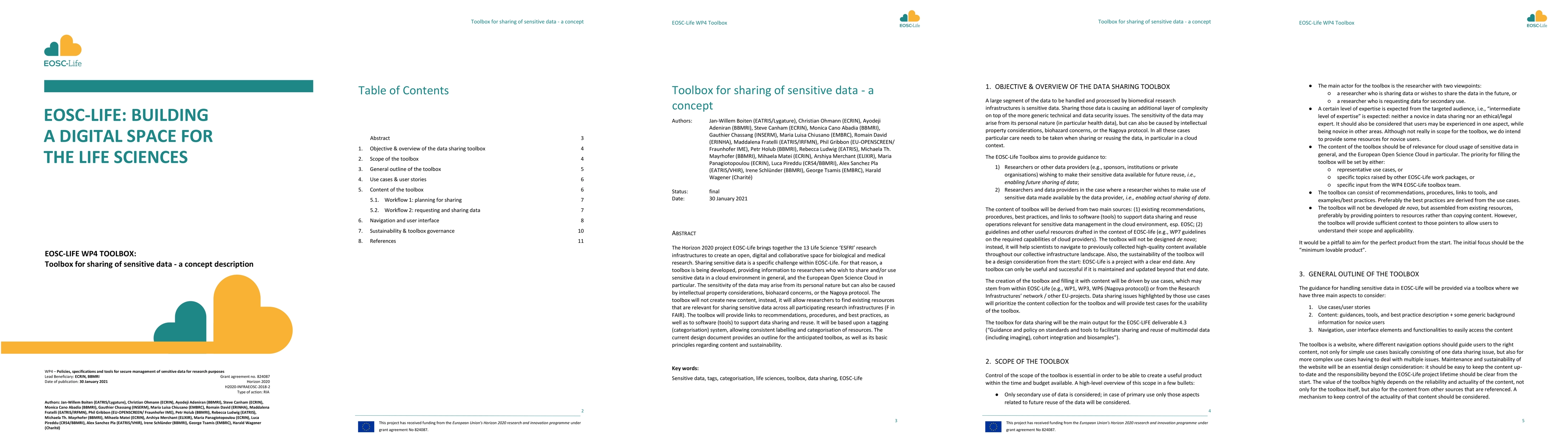 Thumbnail for EOSC-LIFE WP4 TOOLBOX: Toolbox for sharing of sensitive data -- a
  concept description