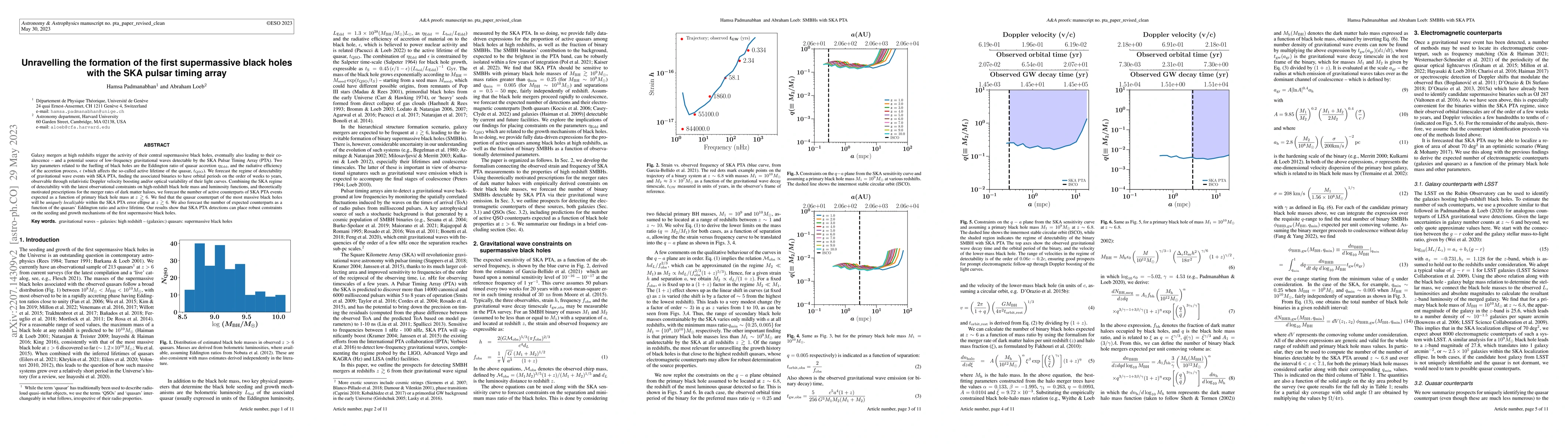 Thumbnail for Unravelling the formation of the first supermassive black holes with the
  SKA pulsar timing array
