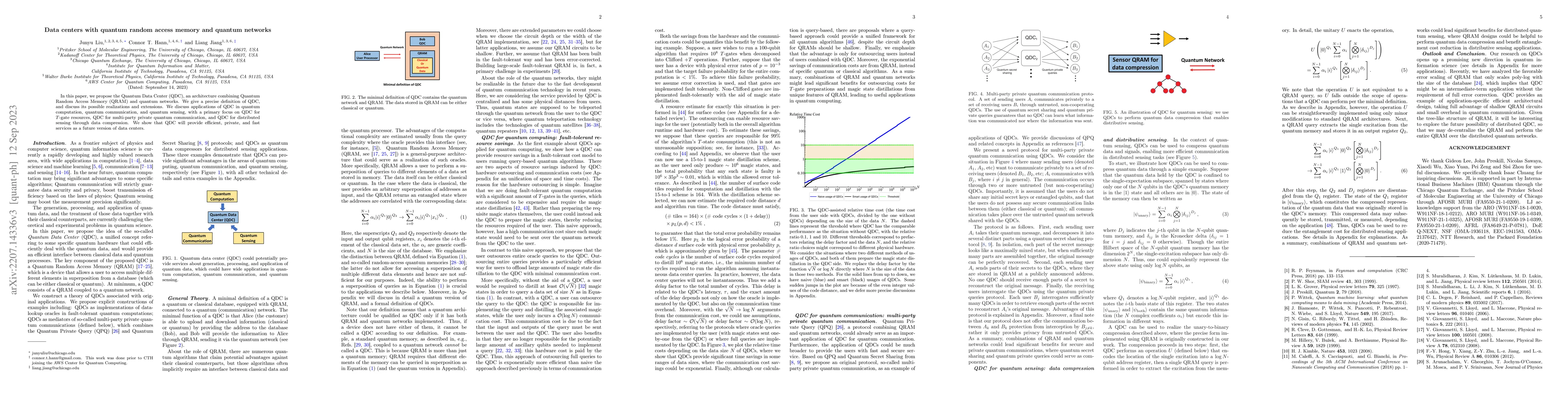 Thumbnail for Data centers with quantum random access memory and quantum networks
