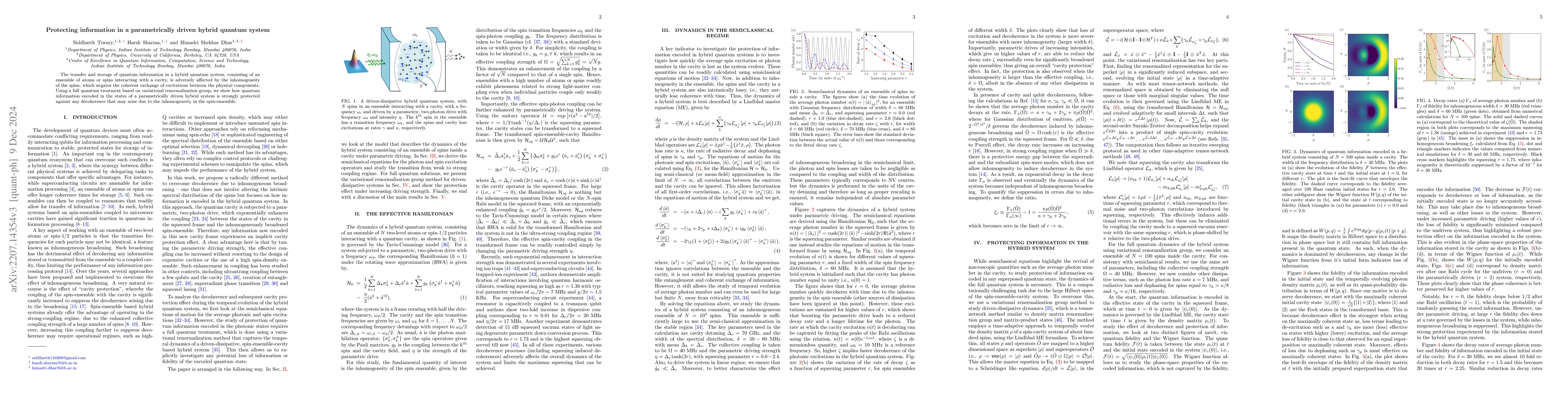 Thumbnail for Protecting information in a parametrically driven hybrid quantum system