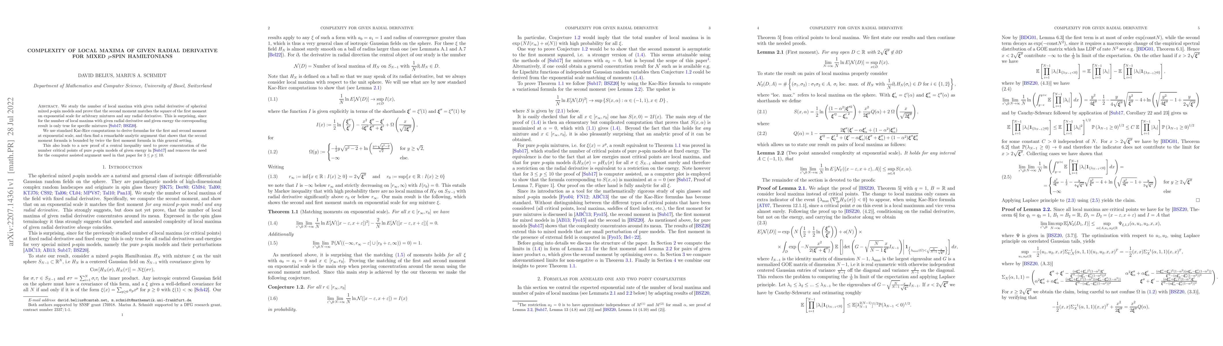 Thumbnail for Complexity of local maxima of given radial derivative for mixed $p$-spin
  Hamiltonians