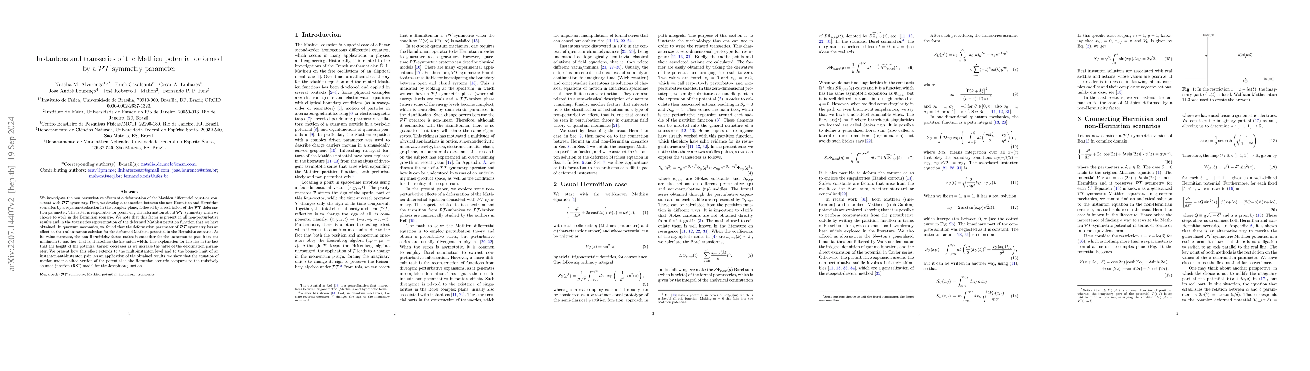 Thumbnail for Instantons and transseries of the Mathieu potential deformed by a
  $\mathcal{PT}$-symmetry parameter