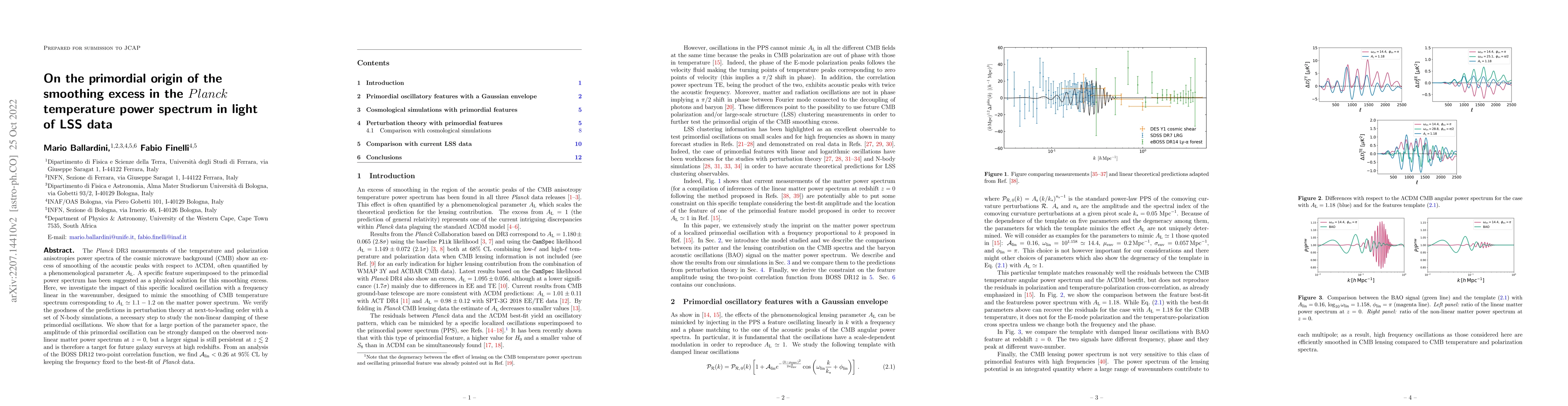 Thumbnail for On the primordial origin of the smoothing excess in the $Planck$
  temperature power spectrum in light of LSS data
