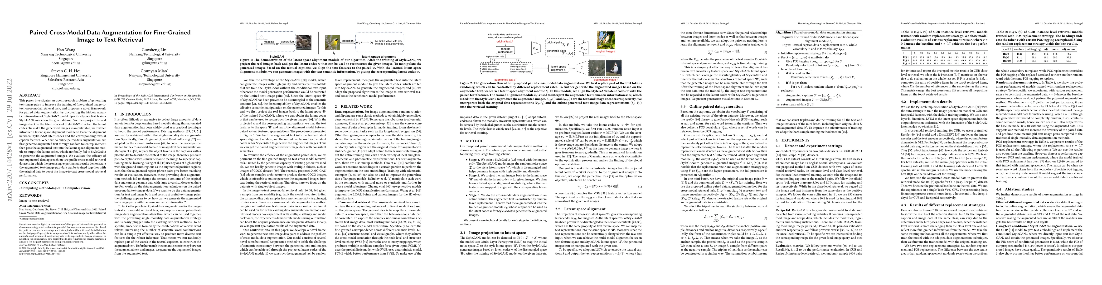 Thumbnail for Paired Cross-Modal Data Augmentation for Fine-Grained Image-to-Text
  Retrieval