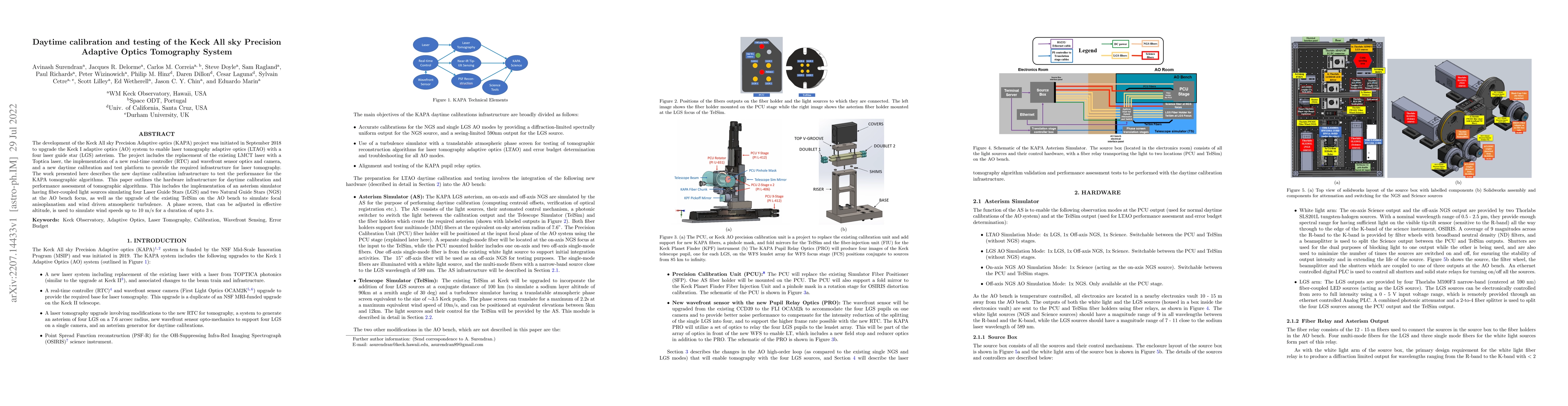 Thumbnail for Daytime calibration and testing of the Keck All sky Precision Adaptive
  Optics Tomography System
