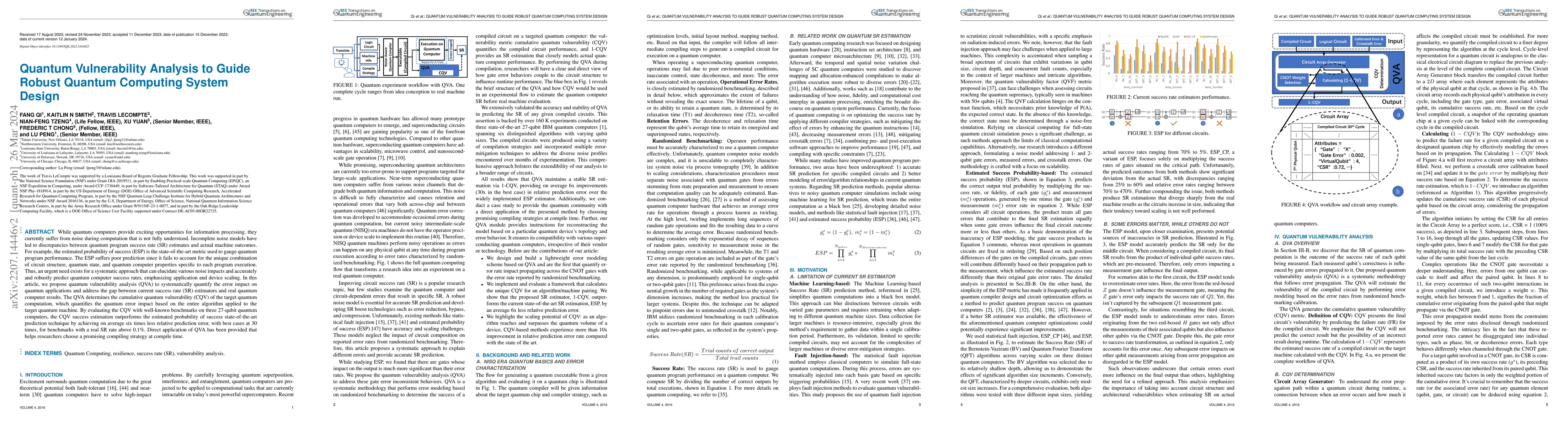 Thumbnail for Quantum Vulnerability Analysis to Accurate Estimate the Quantum
  Algorithm Success Rate