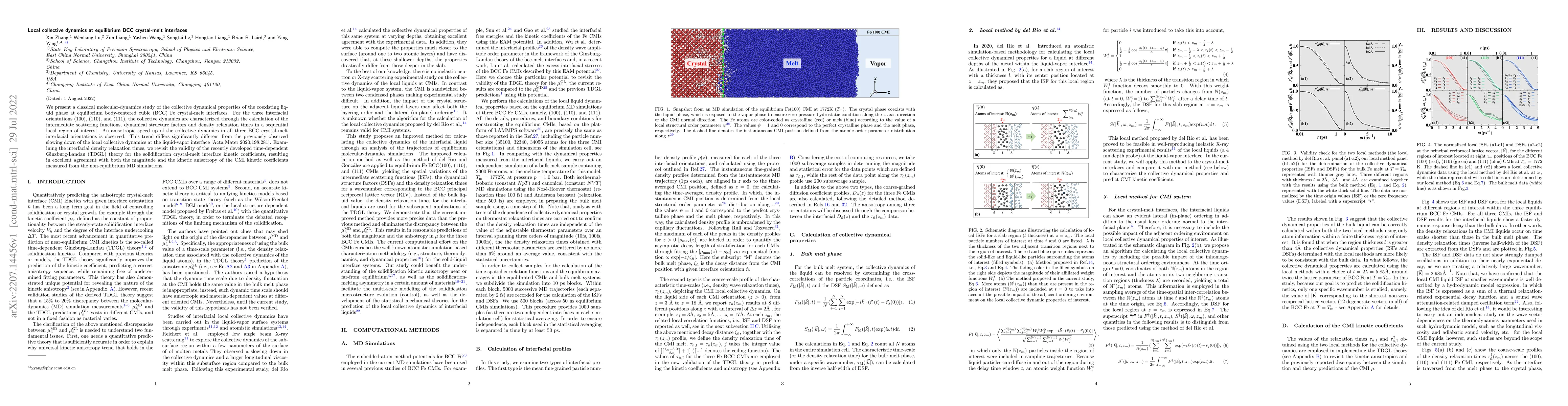 Thumbnail for Local collective dynamics at equilibrium BCC crystal-melt interfaces