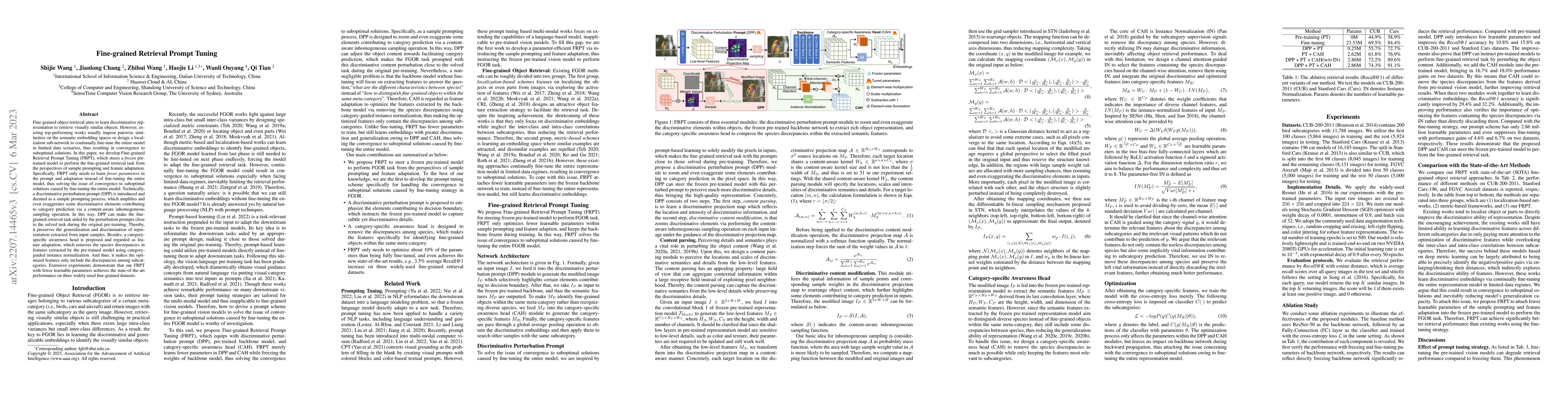 Thumbnail for Fine-grained Retrieval Prompt Tuning