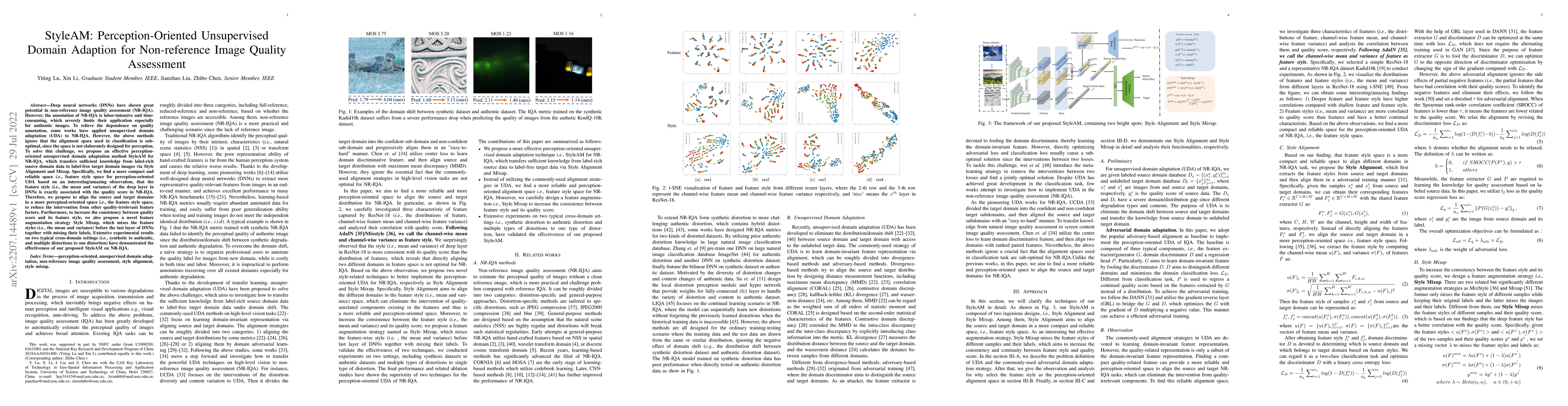 Thumbnail for StyleAM: Perception-Oriented Unsupervised Domain Adaption for
  Non-reference Image Quality Assessment
