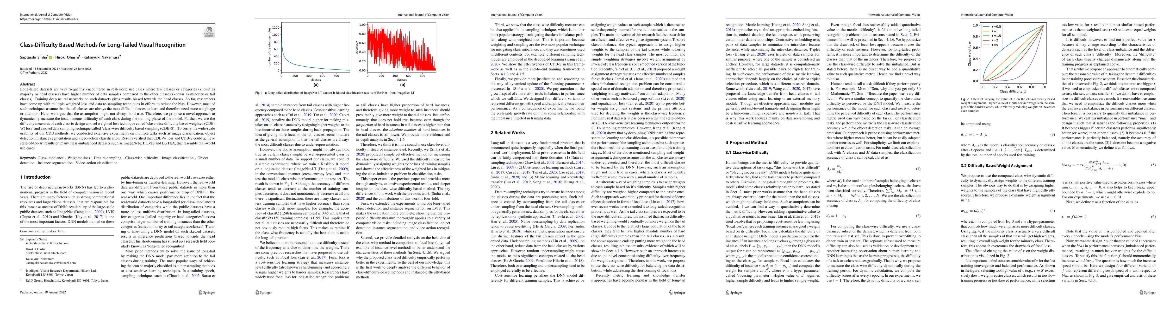 Thumbnail for Class-Difficulty Based Methods for Long-Tailed Visual Recognition