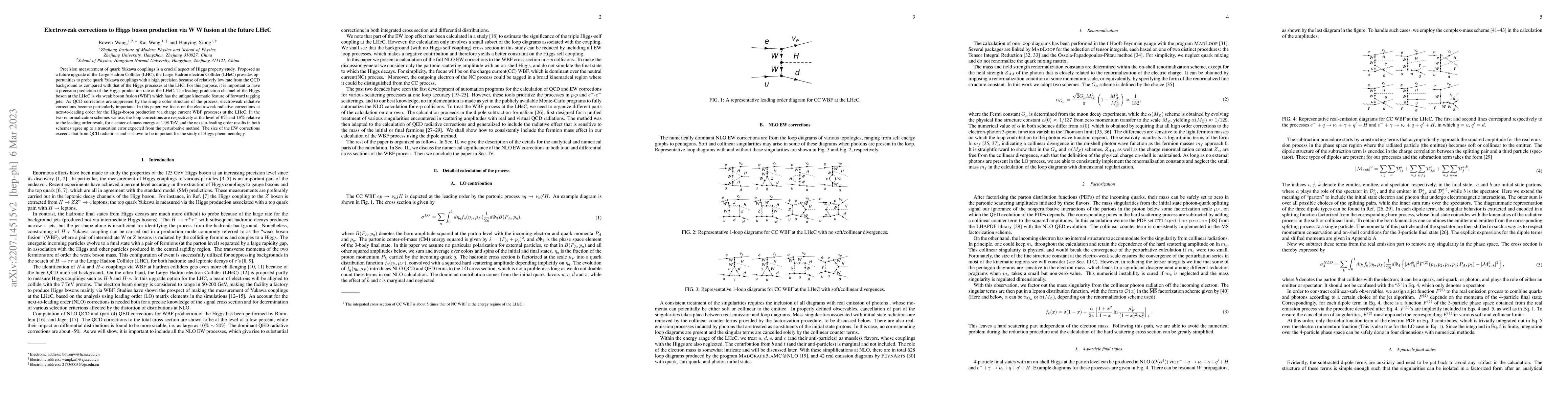 Thumbnail for Electroweak corrections to Higgs boson production via W W fusion at the
  future LHeC