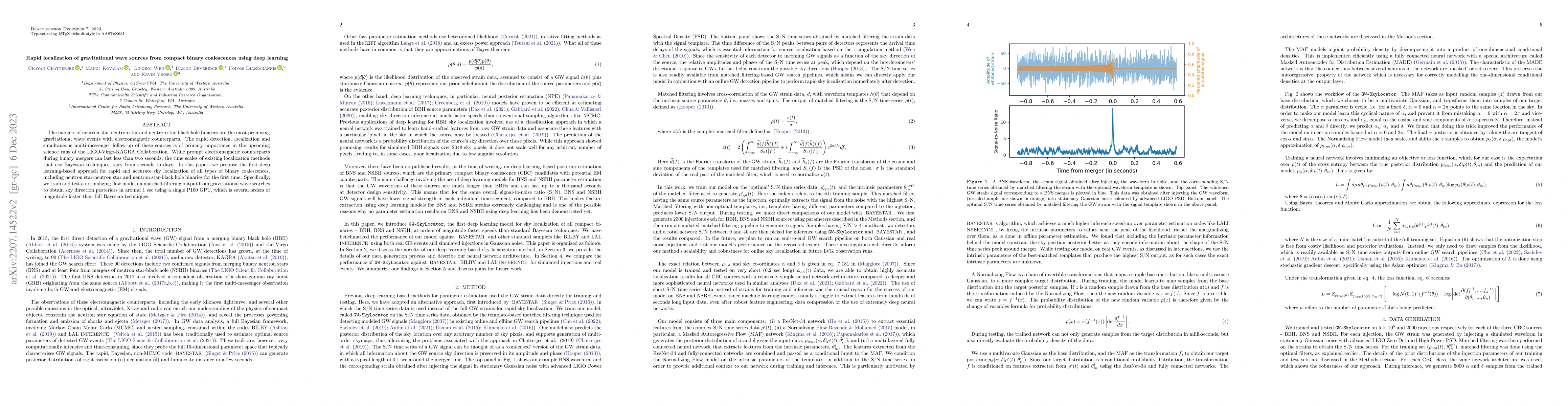 Thumbnail for Rapid localization of gravitational wave sources from compact binary
  coalescences using deep learning