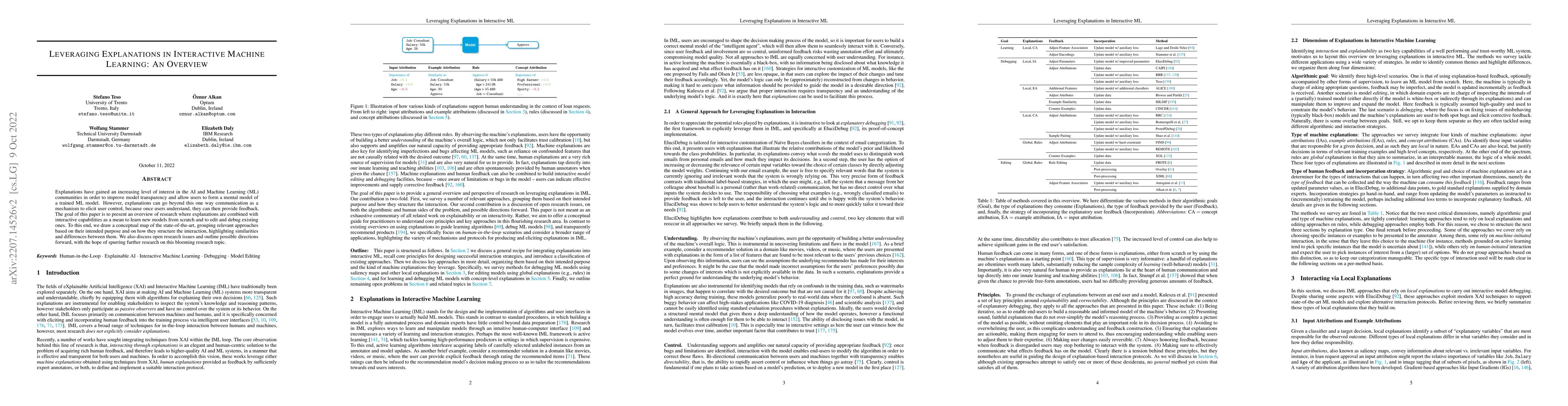 Thumbnail for Leveraging Explanations in Interactive Machine Learning: An Overview