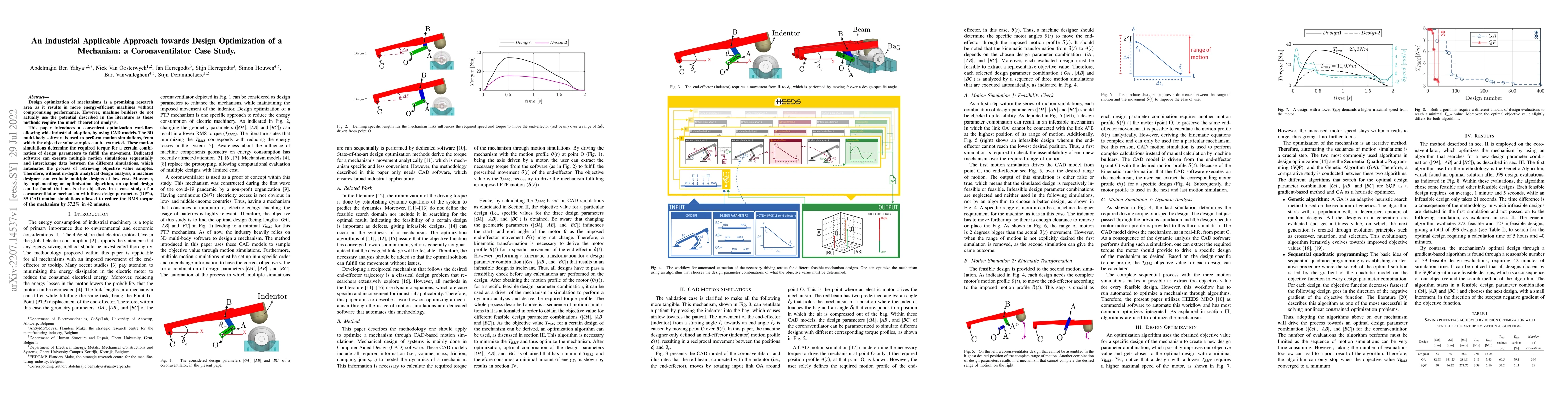 Thumbnail for An Industrial Applicable Approach towards Design Optimization of a
  Mechanism: a Coronaventilator Case Study