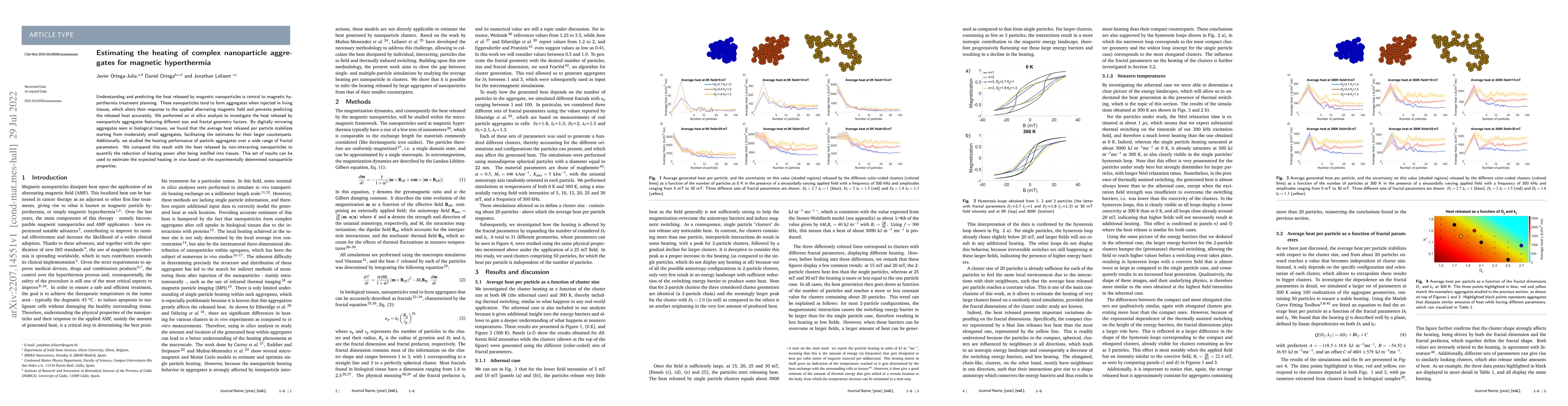 Thumbnail for Estimating the heating of complex nanoparticle aggregates for magnetic
  hyperthermia