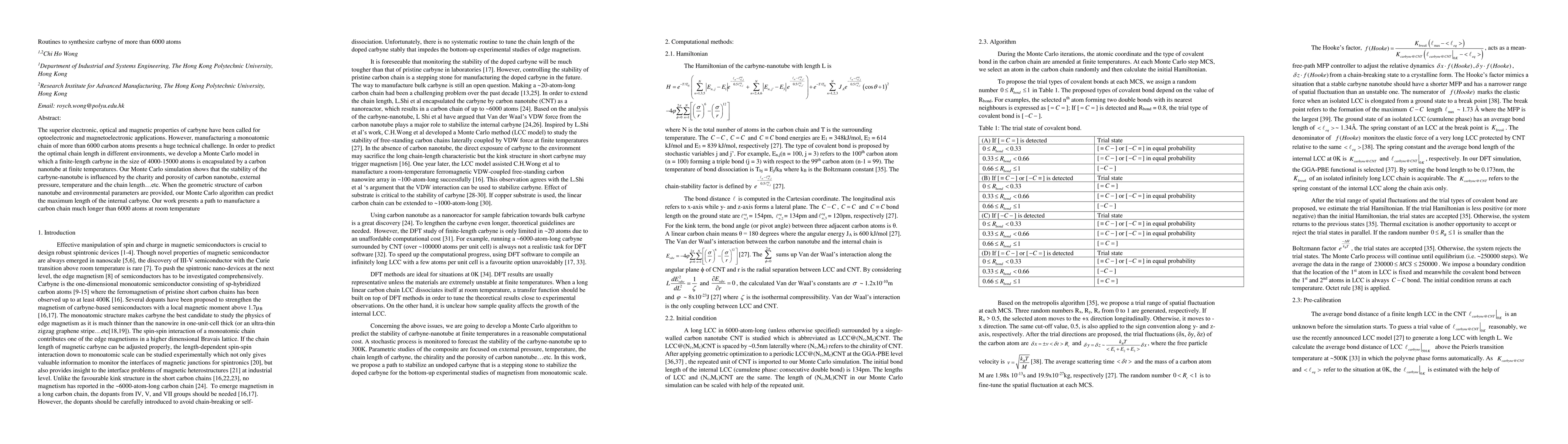 Thumbnail for Routines to synthesize carbyne of more than 6000 atoms